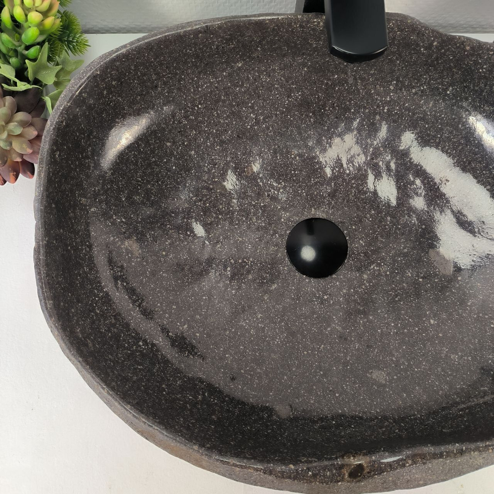 Каменная раковина из речного камня RS-05172 (55*43*14) 0862 из натурального камня