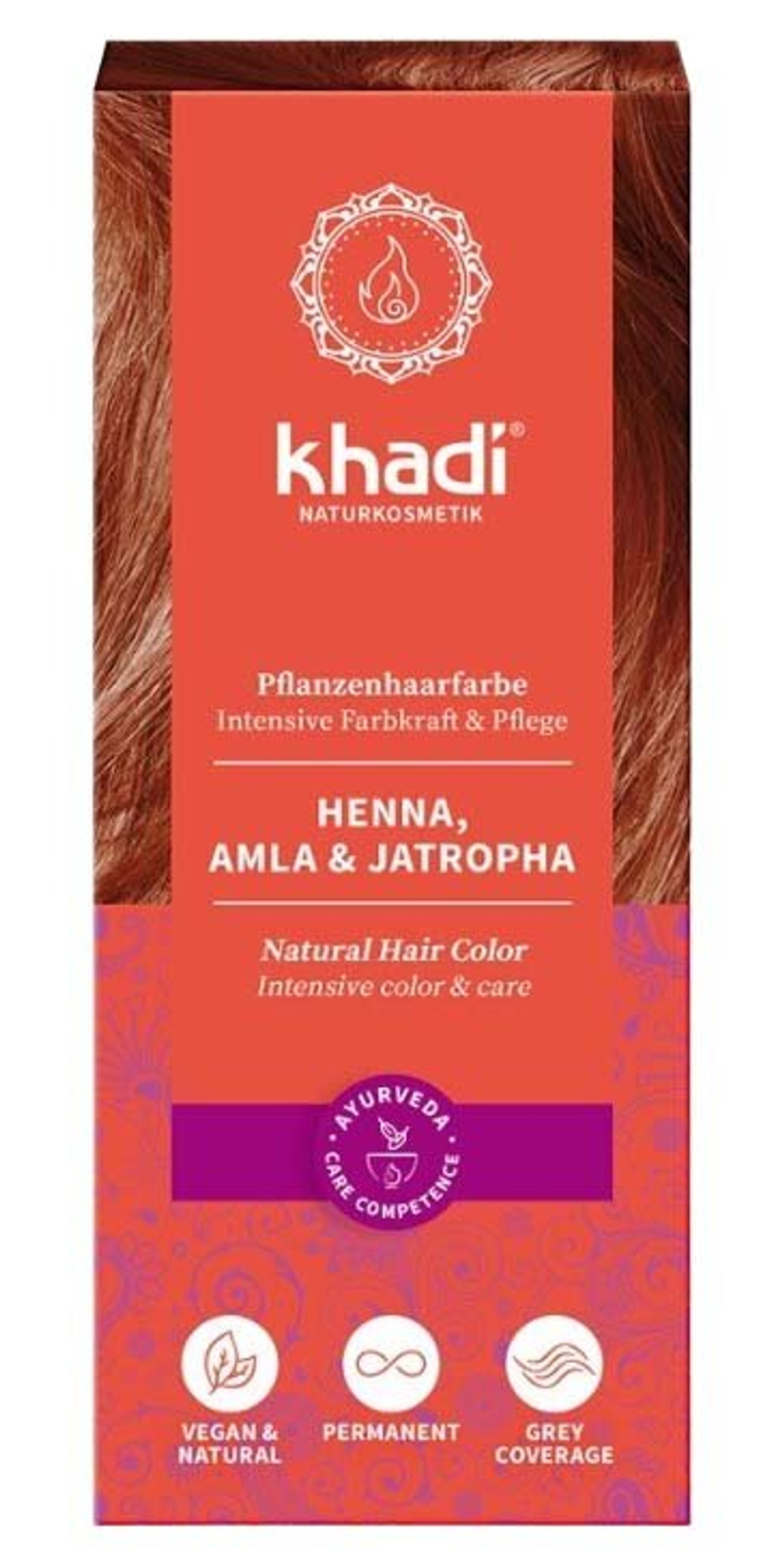 Краска для волос Khadi Хна, Амла и Ятрофа