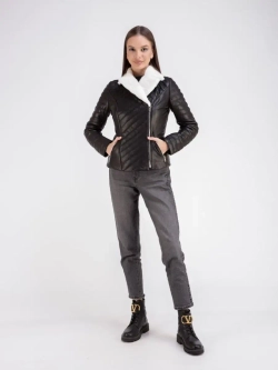 Куртка женская из натуральной кожи мех норки Турция