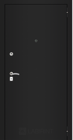 Дверь входная Лабиринт CLASSIC шагрень черная 24 Белый софт металлическая