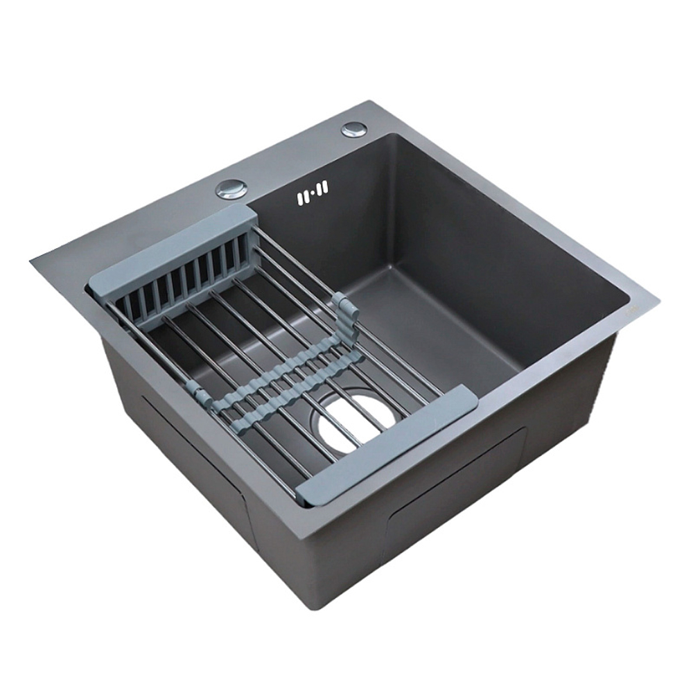 Мойка AZARIO кухонная NICOLE 500х500х220 нерж серая 0542
