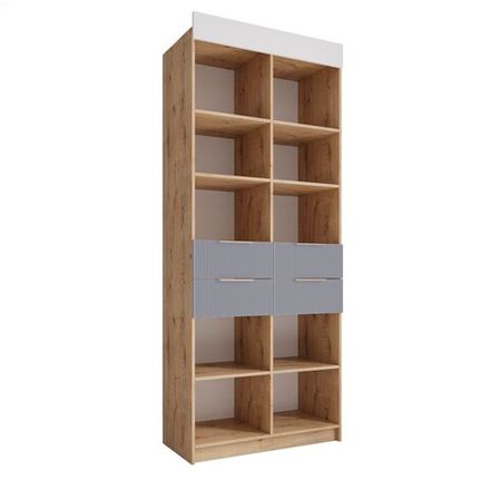 Стеллаж 900 с ящиками Лавис СД 900.1 (Дуб бунратти/Серый эмалит)