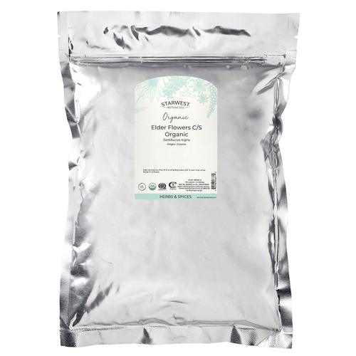Starwest Botanicals, органические цветки бузины, нарезанные и просеянные, 453,6 г (1 фунт)