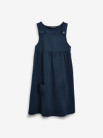Сарафан школьный с ккарманами для девочки Next 839-825, Темно-синий