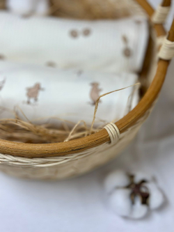 Пелёнка Лапки Рубчик Экрю 85*130 RinaAmari