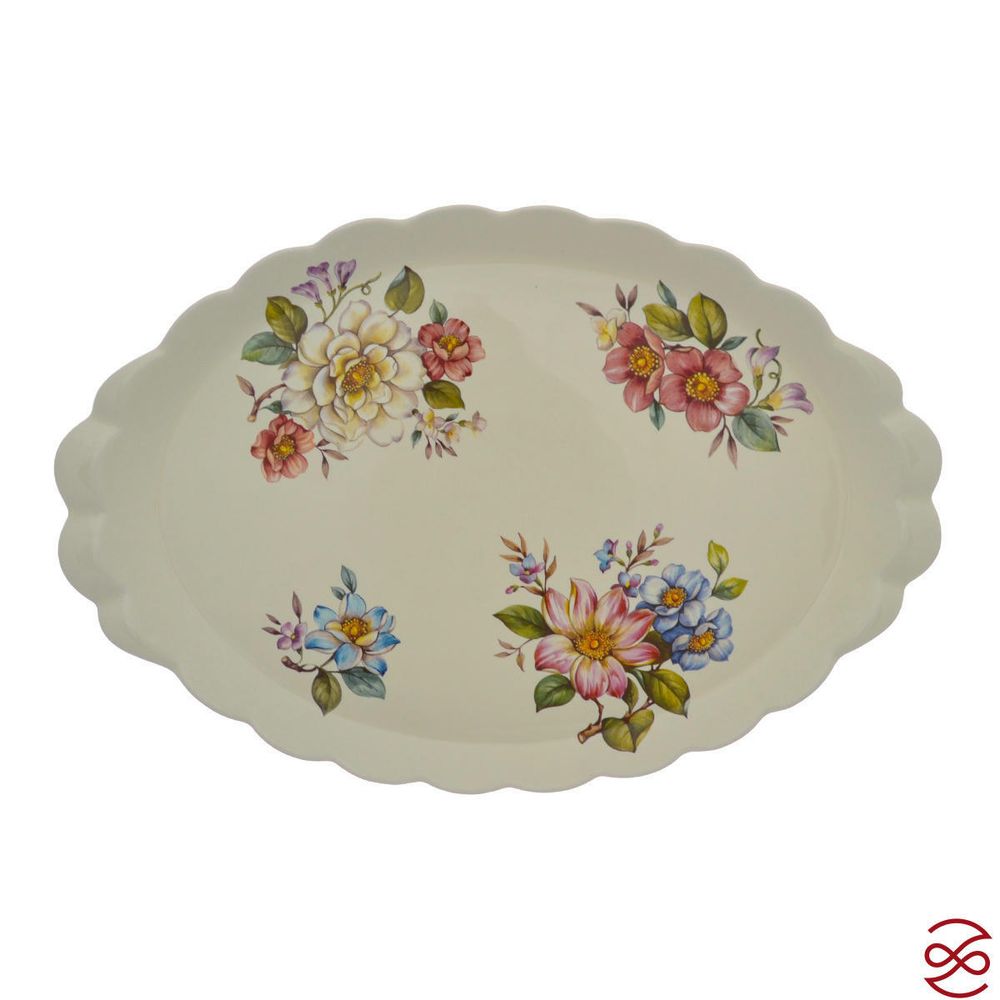 Блюдо овальное NUOVA CER Лепестки Весны 48см