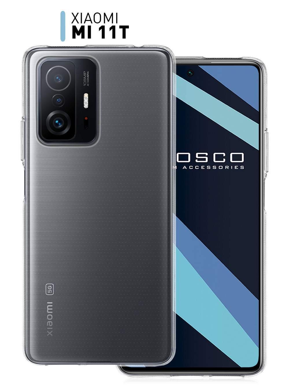 Чехол ROSCO для Xiaomi 11T оптом (арт. XM-MI11T-TPU-TRANSPARENT)