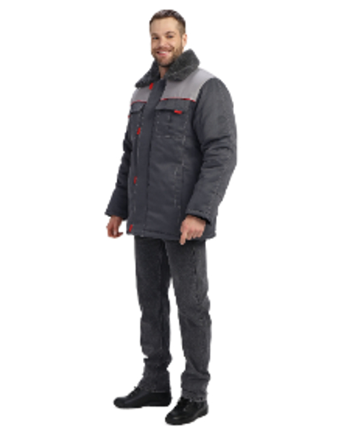 Куртка зимняя Фаворит MILL (тк.Смесовая,210), т.серый/серый