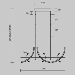 Светильник подвесной Maytoni Wabi MOD428PL-L20BK