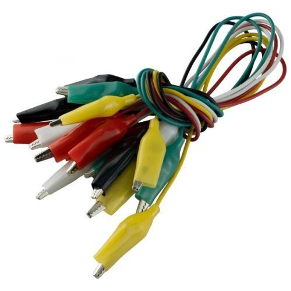 Набор проводов с крокодилами 5A 45мм (50см)