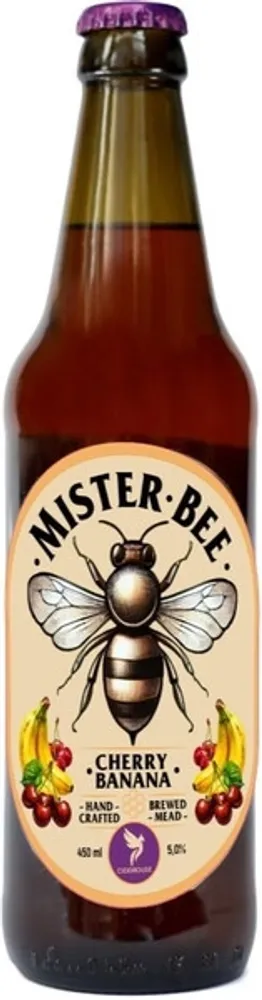 Медовуха Мистер Би Вишня-Банан / Mead Mister Bee Cherry-Banana 0.45 - стекло