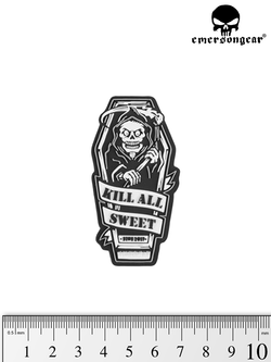 Шеврон EmersonGear Kill All Sweet PVC. Чёрный