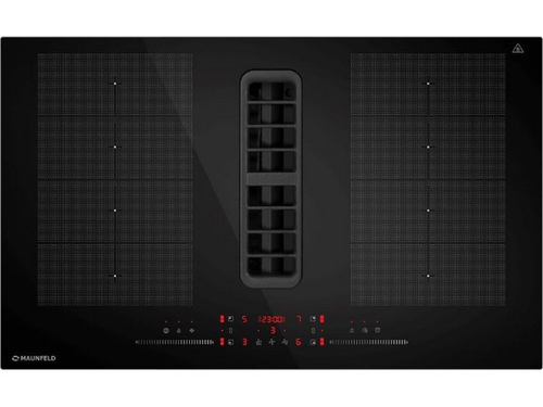 Варочная панель MAUNFELD MIHC834SF2BK индукционная с вытяжкой