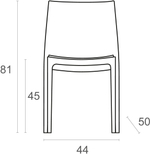 Стул пластиковый Siesta Contract Maya, светло-голубой