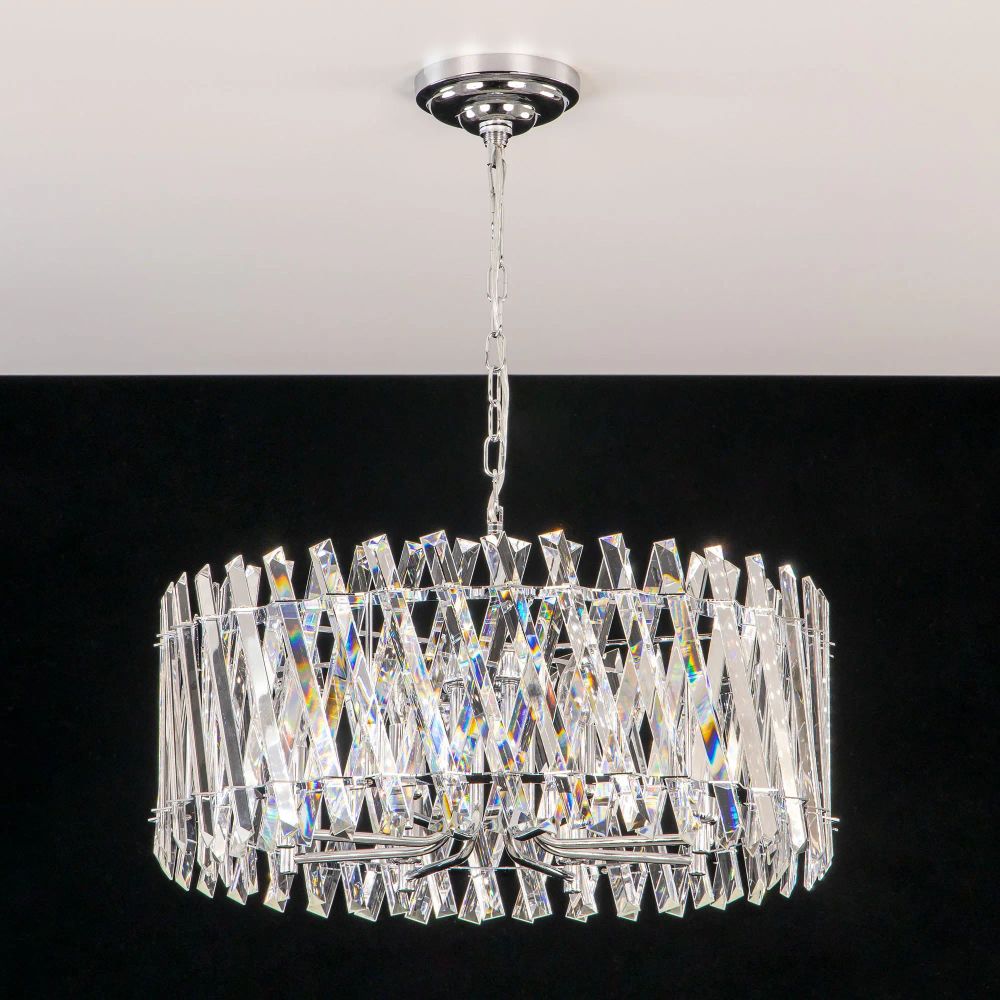 Citilux Ингвар CL334281 Люстра подвесная хрустальная Хром