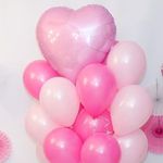 Шар (18" /46 см) Сердце, Розовый 1 шт.