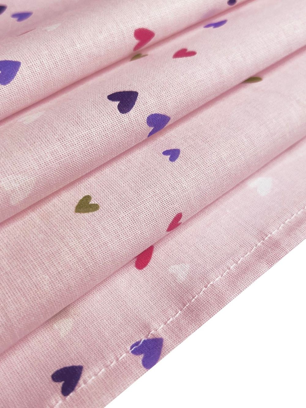 Простынь на резинке перкаль Сказка "Сердечки" 90x200 см