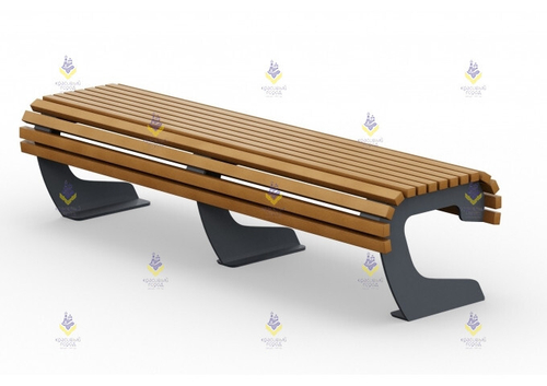 Скамья парковая на металлическом основании