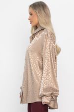 Рубашка атласная Все мысли о тебе (бежевая) Б15352-7М LT Collection