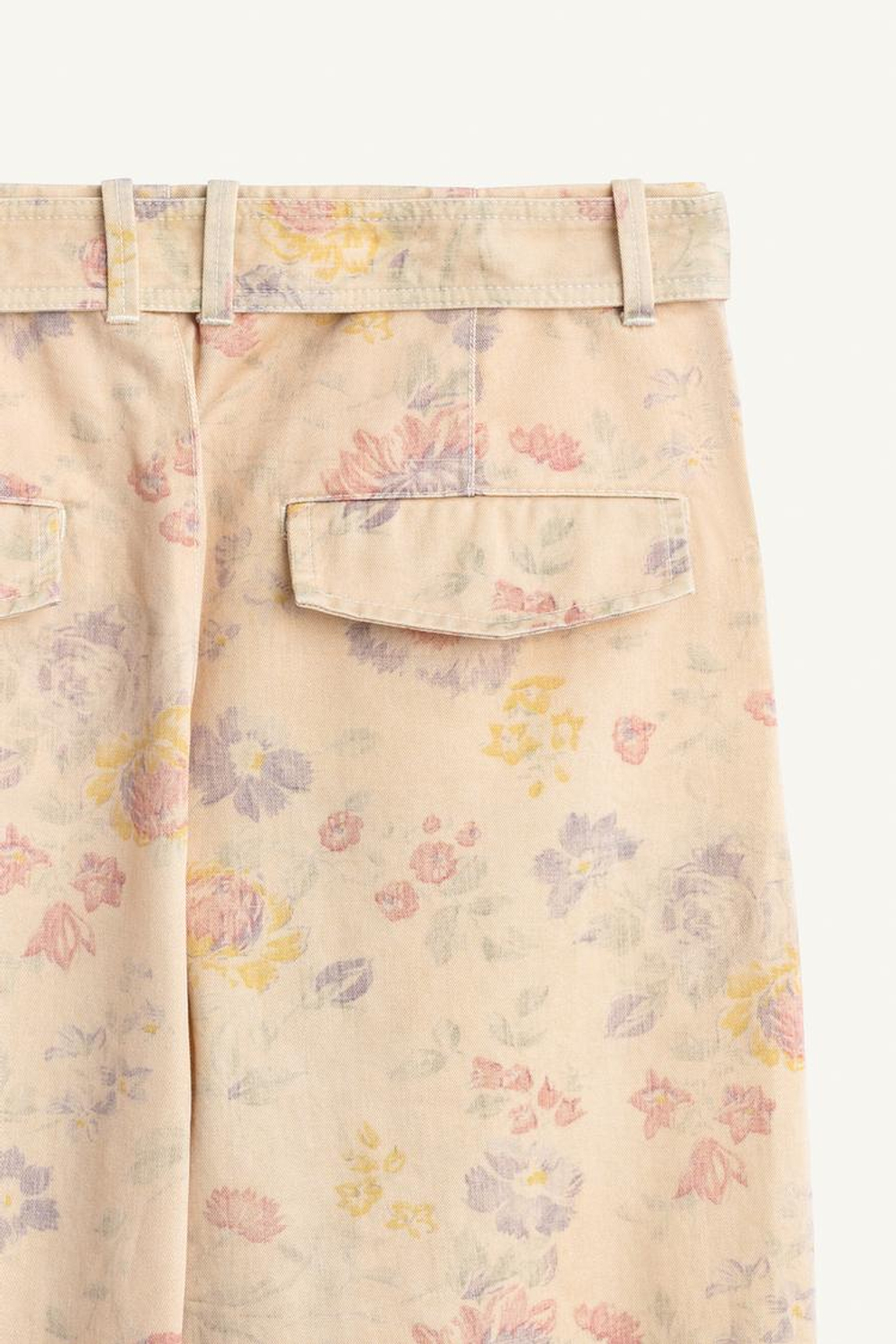 ZARA БРЮКИ ИЗ 100% ХЛОПКА, С ПРИНТОМ