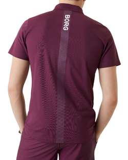 Мужское теннисное поло Björn Borg Ace Polo - grape wine