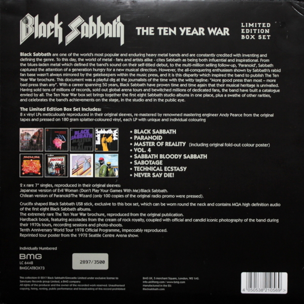 Black Sabbath / The Ten Year War (Coloured Vinyl)(8LP+2x7" Vinyl Single+USB)