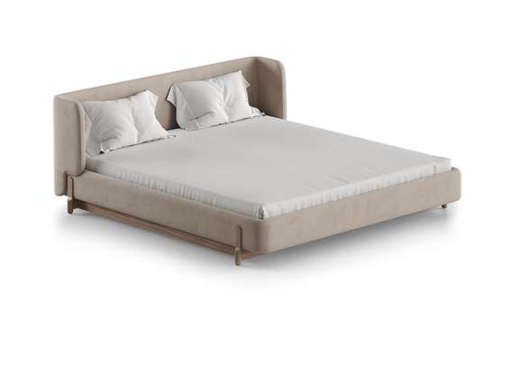 Кровать Basic спальное место 180*200 см (бежевый, антивандальная)