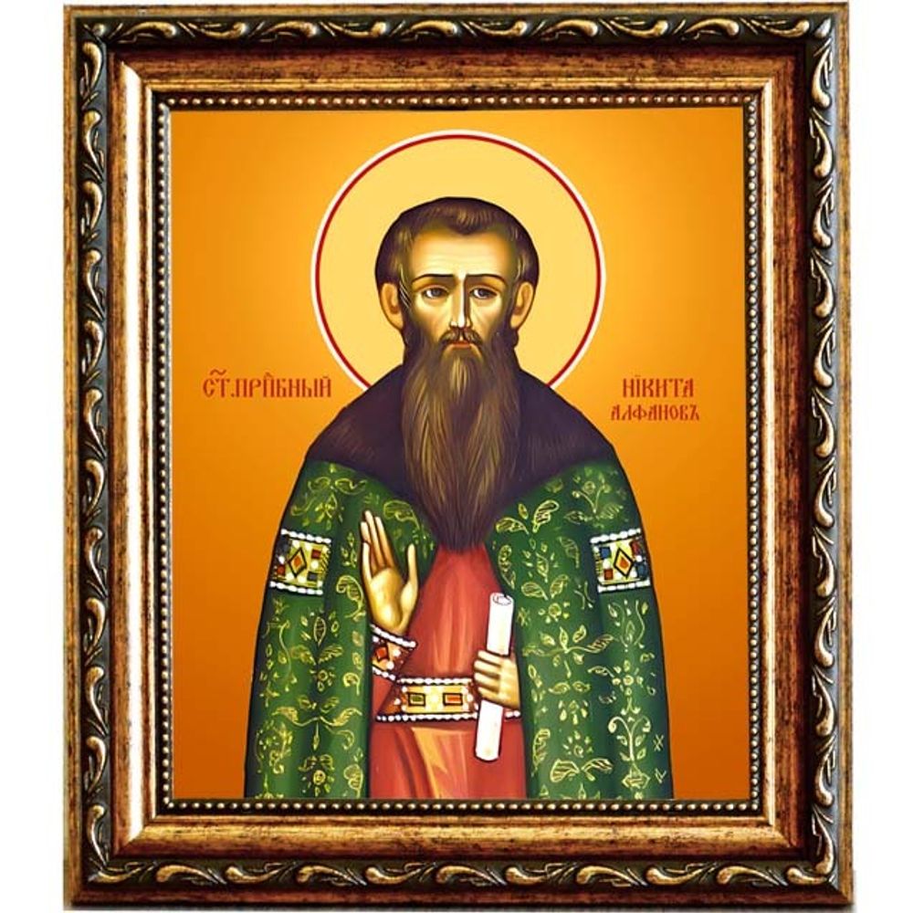 Никита (Нифонт) Алфанов, Сокольницкий, Новгородский преподобный. Икона на холсте.