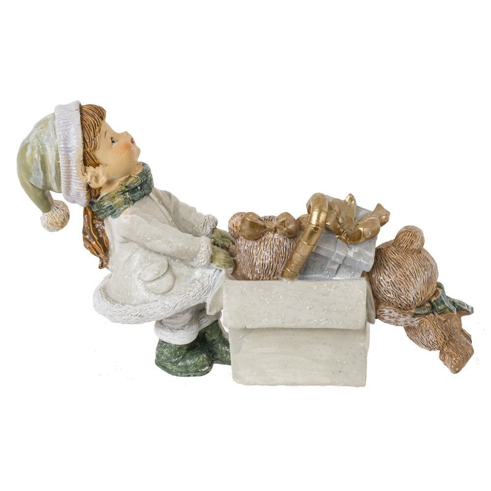 GAEM Фигурка декоративная "Девочка с игрушками", L15 W5 H9,5 см