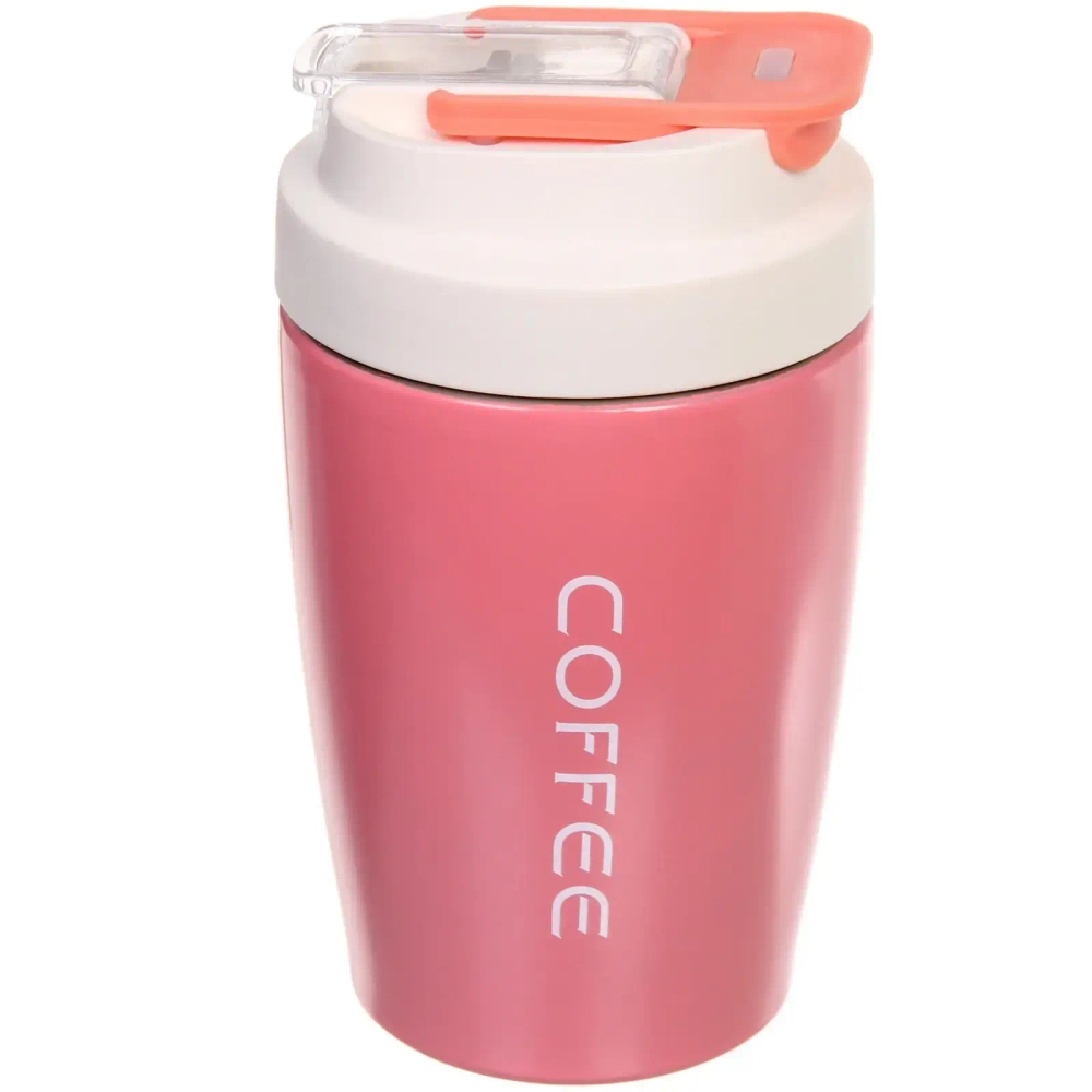 Термокружка 400мл «COFFEE» розовая
