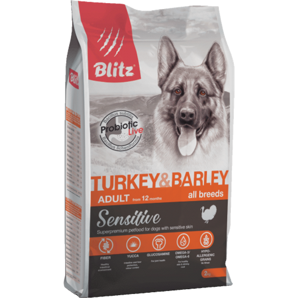 BLitz Sensitive Turkey & Barley Adult Dog All Breeds