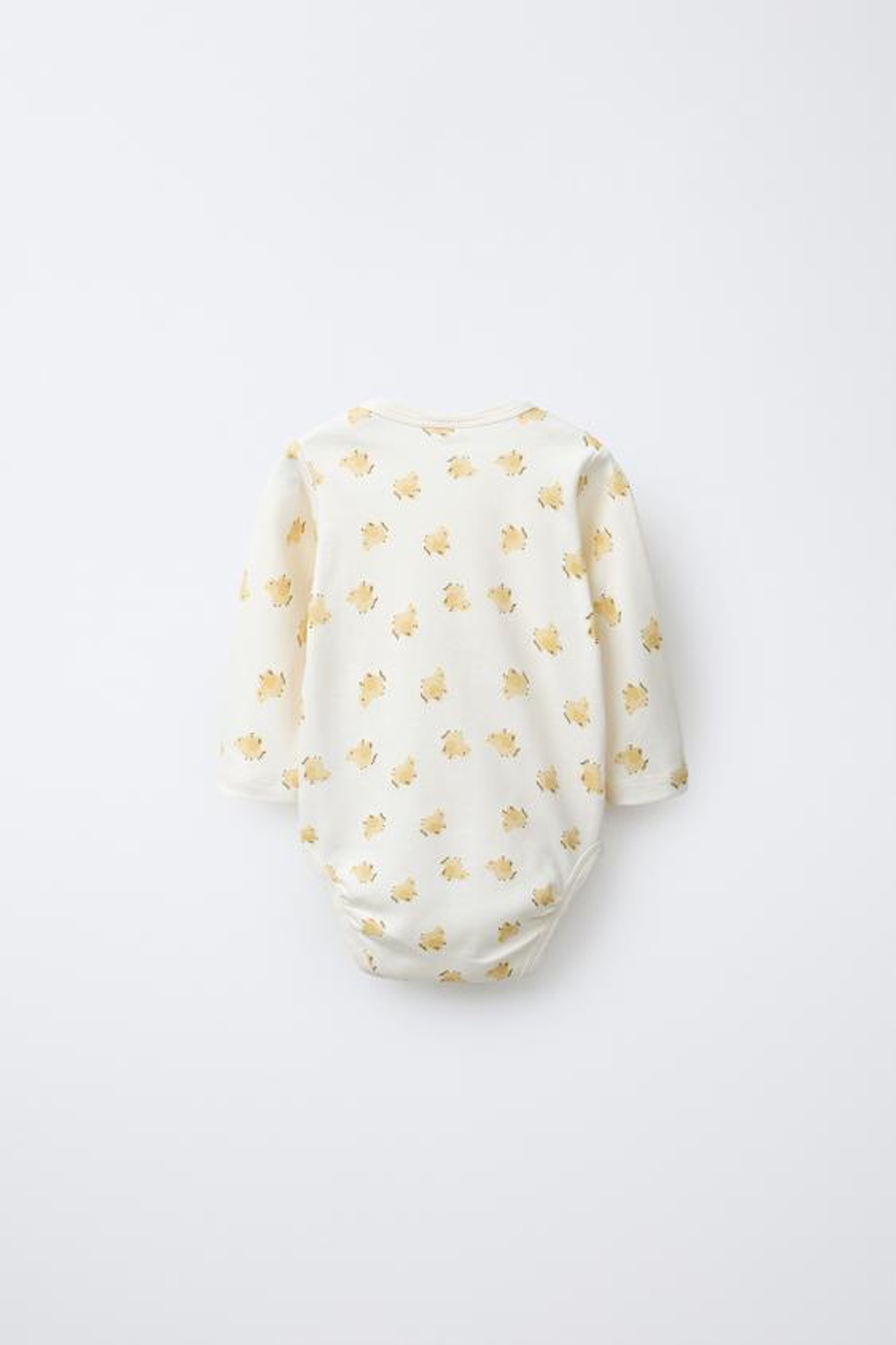 ZARA НАБОР ИЗ ТРЕХ БОДИ С ВОРОТНИКОМ КИМОНО «ПТИЧКИ», ТЕМНЫЙ ХАКИ