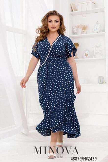 Платье 2439-синий Minova Фото 2