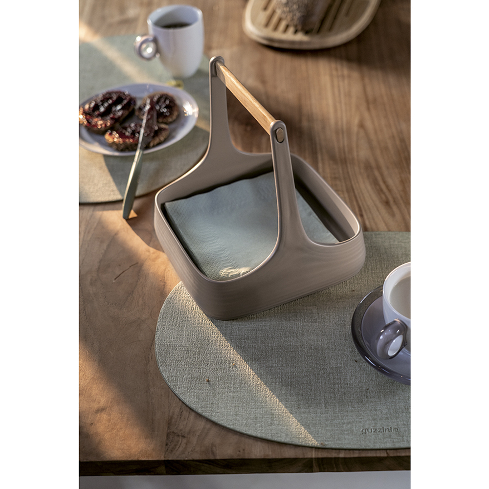 Салфетка подстановочная овальная двухсторонняя fabric, синяя