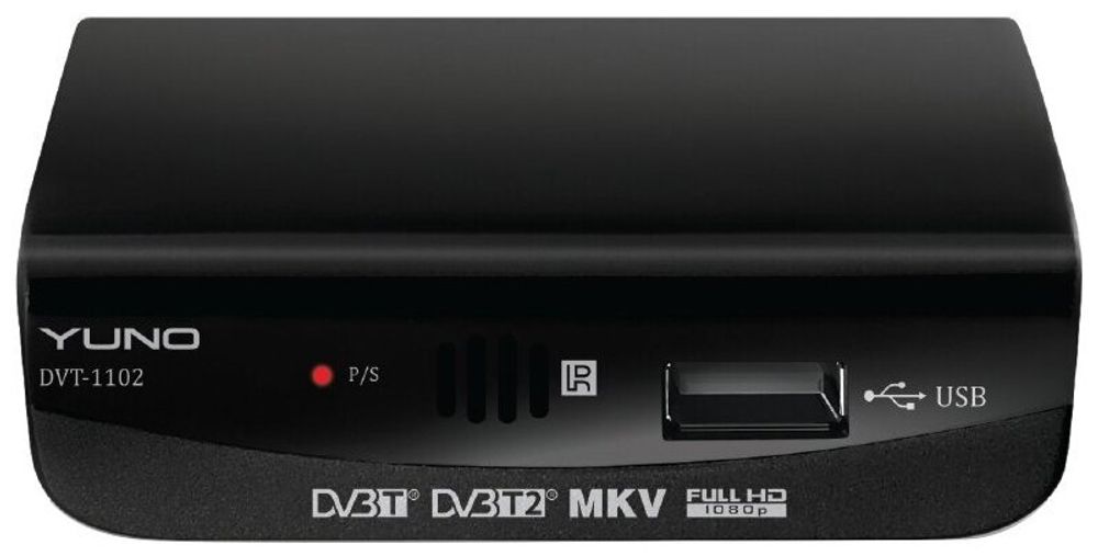 Цифровой ресивер DVB-T2 YUNO DVT-1102 черный