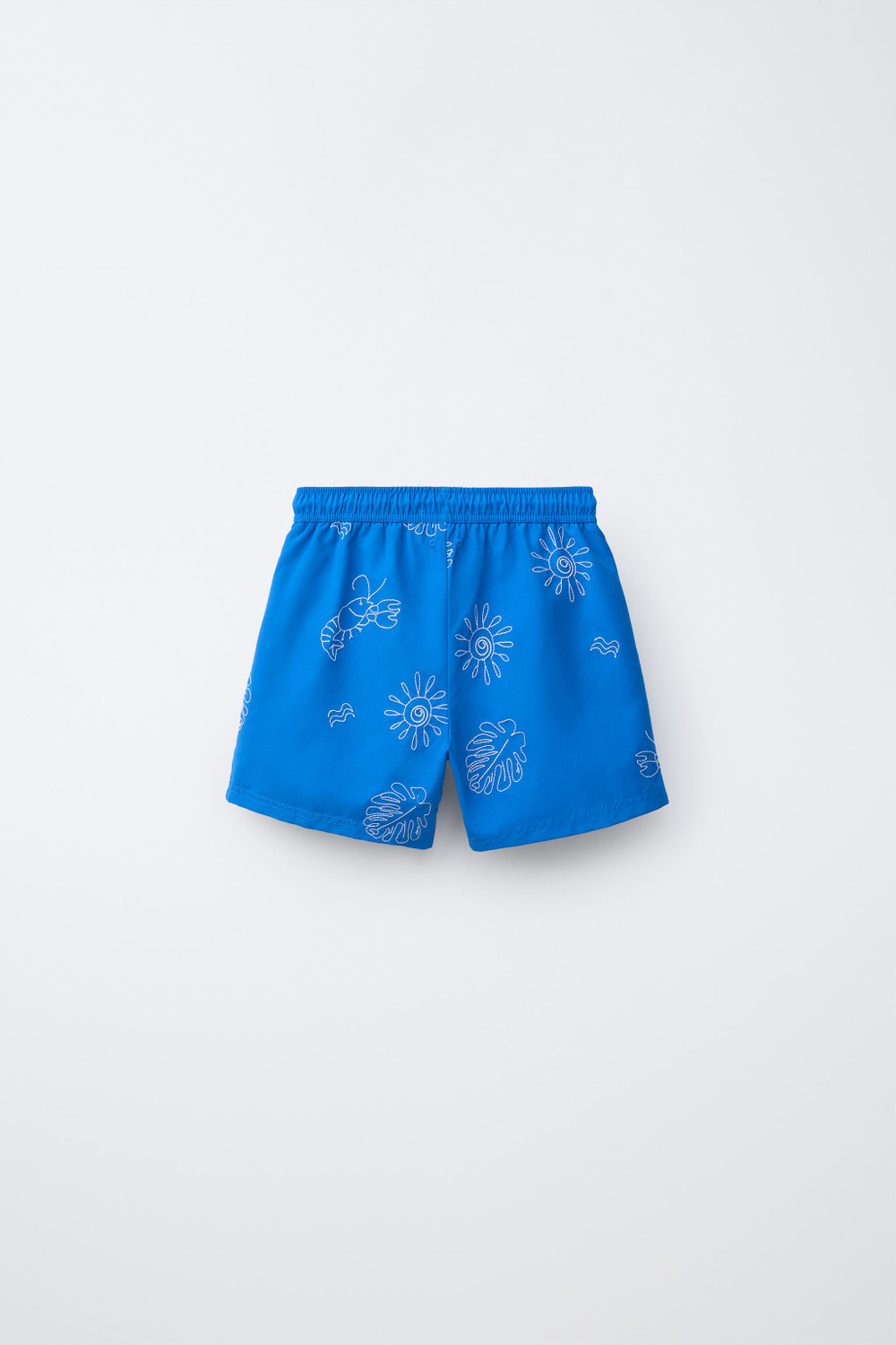 ZARA ПЛАВКИ С МОРСКОЙ ВЫШИВКОЙ, СИНИЙ