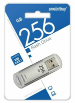 Флеш-накопитель USB 3.0  256GB  Smart Buy  V-Cut серебро