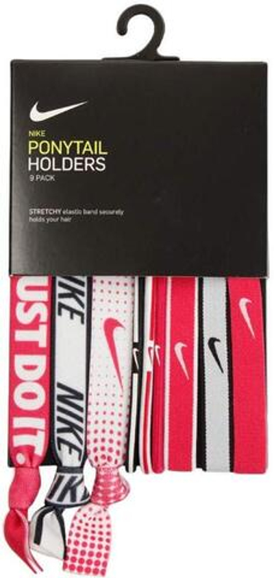 Резинка на голову Nike Ponytail Holders 9Pk - rush pink/black/white