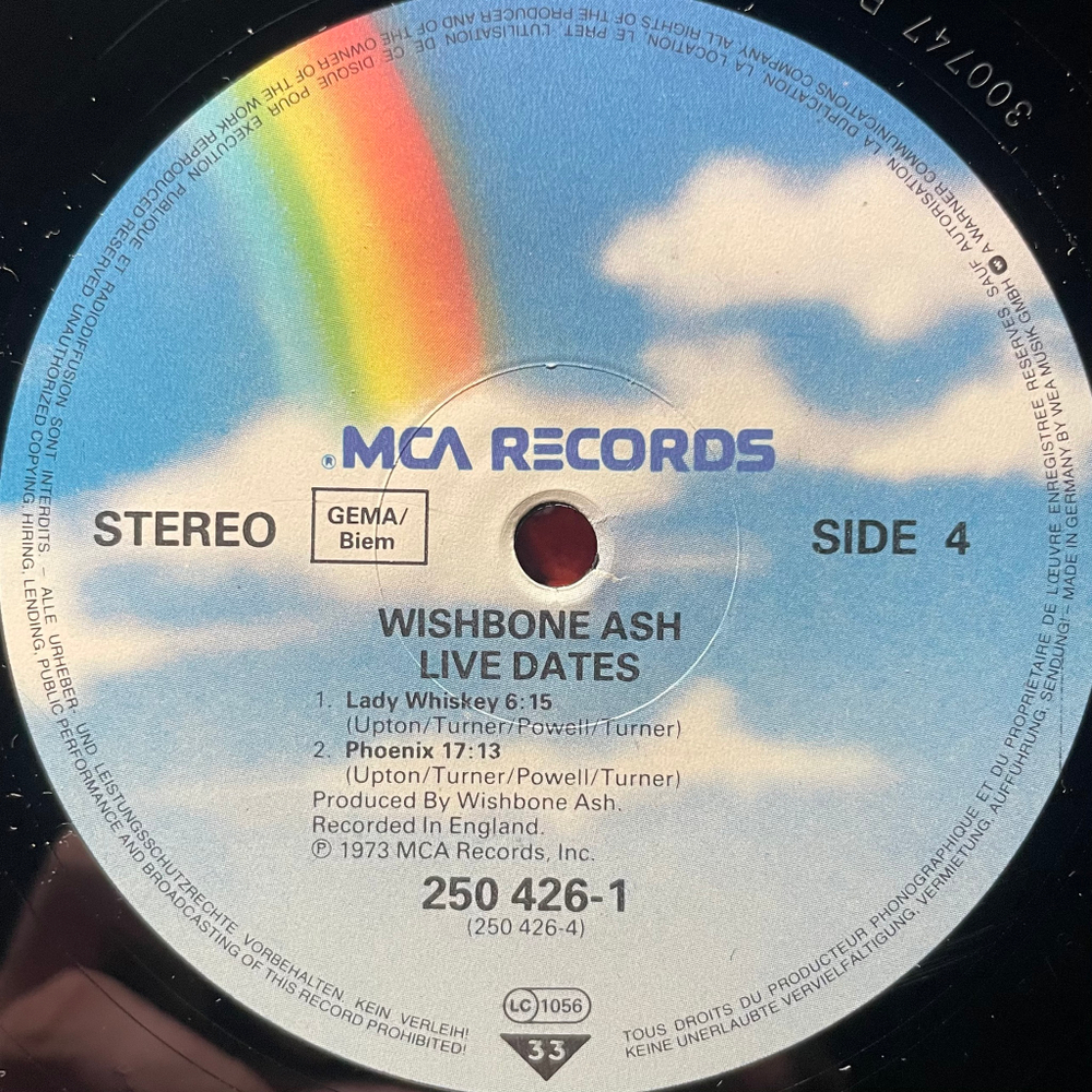 Wishbone Ash ‎– Live Dates 2LP (Германия 1984г.)