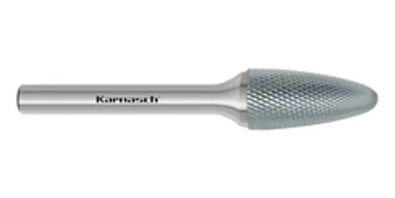 Борфреза твердосплавная Karnasch форма E, 6х10х6х50 мм, насечка HP-3 PRO, покрытие Green-Tec, арт. 11.6094-010