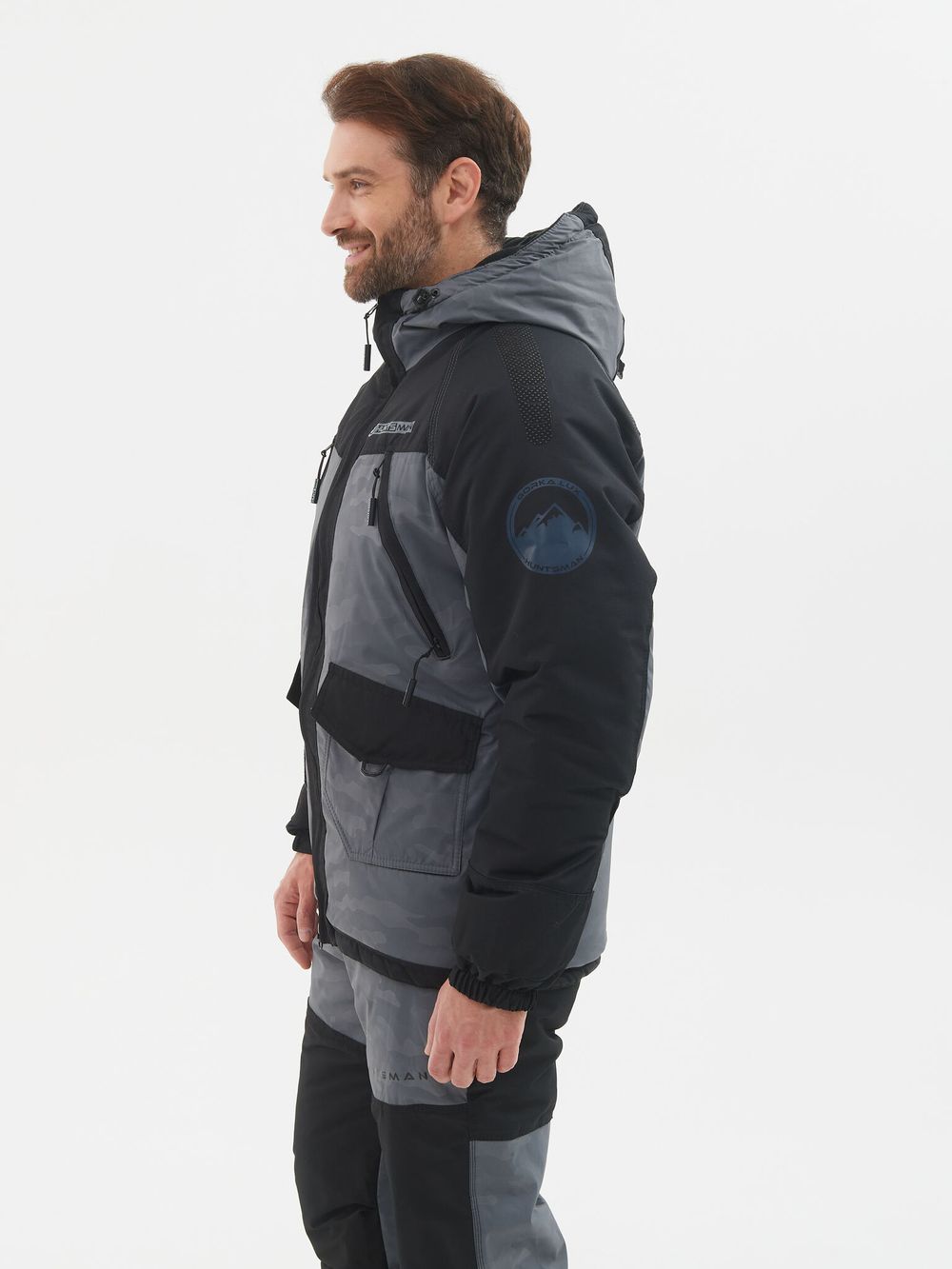 Костюм зимний Горка-Люкс ткань Breathable Camo цвет Серый