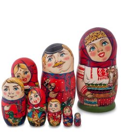 Народные промыслы МР-32/ 9 Матрешка 8м «Устиния»