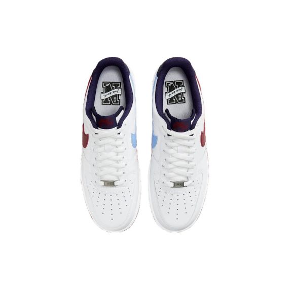 Nike Air FORCE 1 Кроссовки для скейтбординга Низкие Белый Фиолетовый Мужские