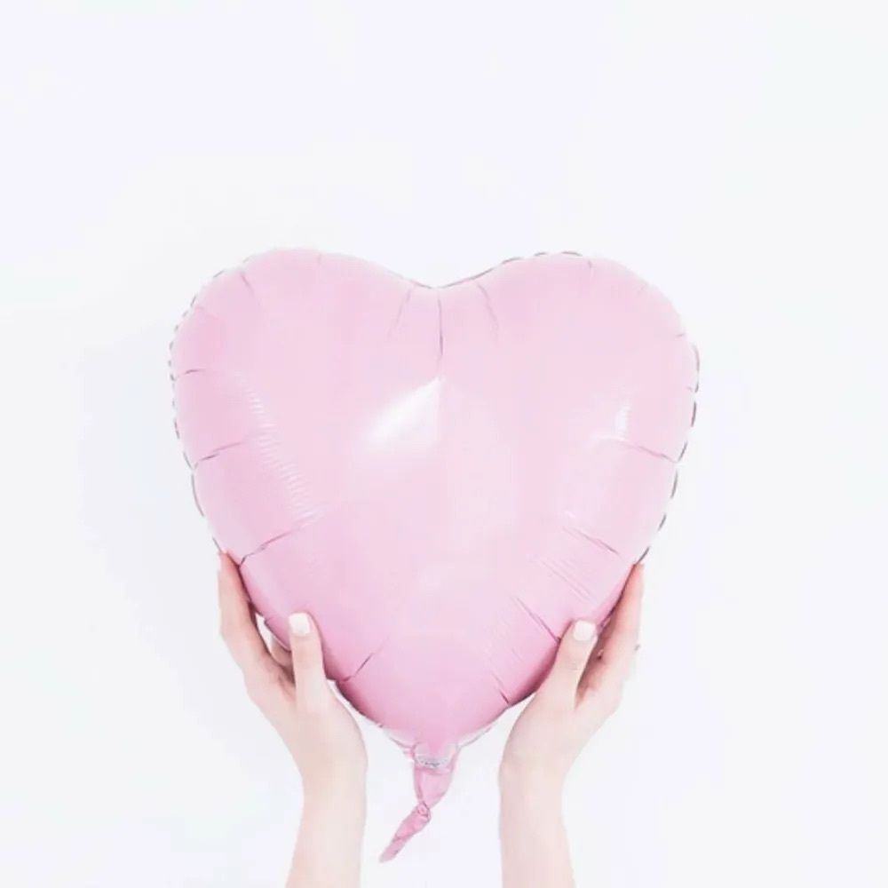 Сердце нежно розовое 46 см