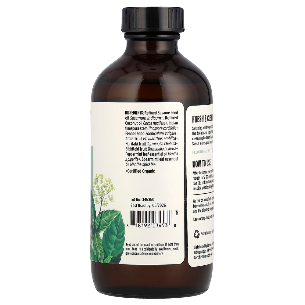 Banyan Botanicals, Daily Swish™, со вкусом мяты, 236 мл (8 жидк. унций)