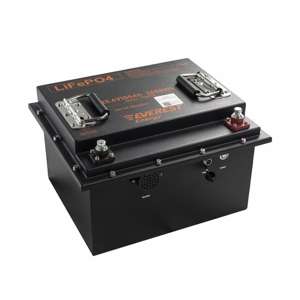 Тяговая аккумуляторная батарея Everest LFP-24V105Аh-PRO + LCD + Bluetooth