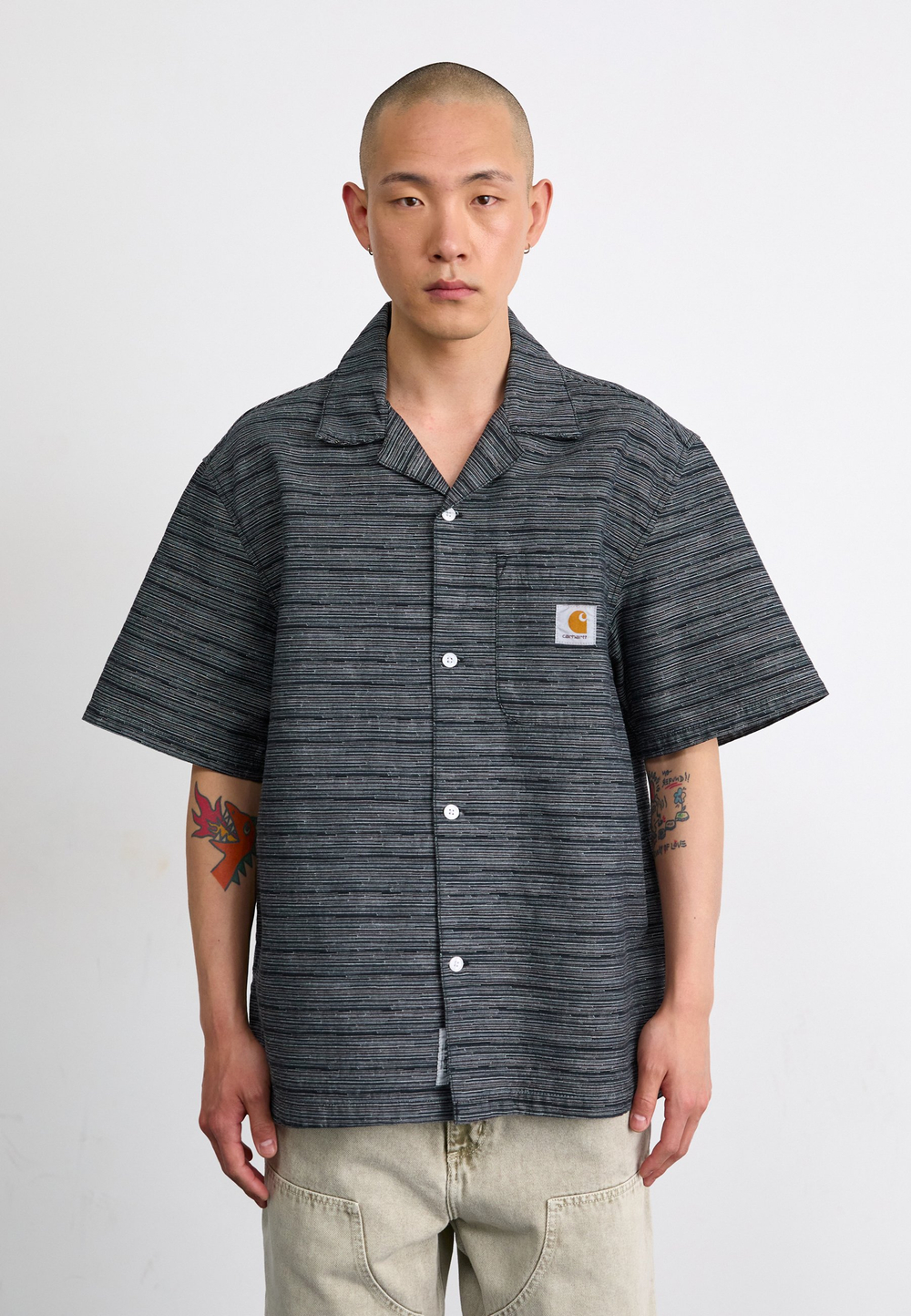 Carhartt WIP GELLAR GLENVILLE - Рубашка - Чёрный