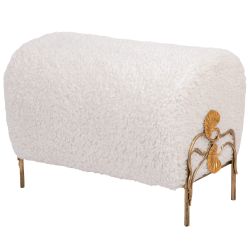 Банкетка Нимфея Молоко Бронза