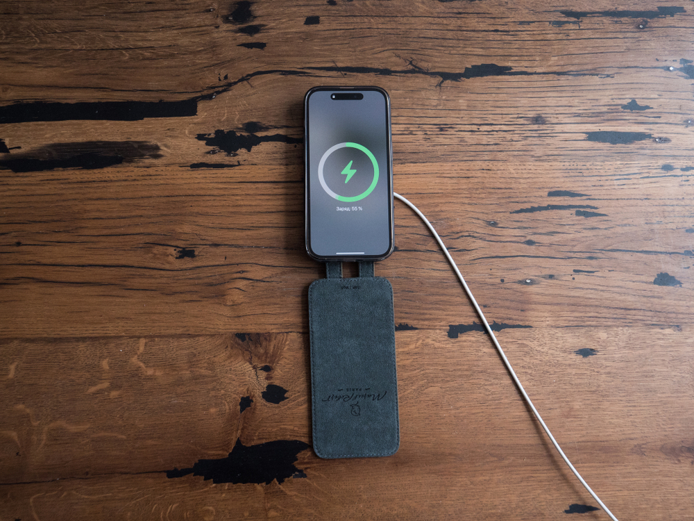 Чехол для iPhone 14 Pro из кожи теленка, цвета карамель