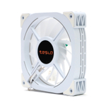 Вентилятор TESLA RGB120-XW, 120мм, 1200rpm, Molex, белый/RGB, 38CFM, 21дБ, антивибропрокладки, бесконечное зеркало, изменение скорости анимации подсветки (TSL-120-XW)